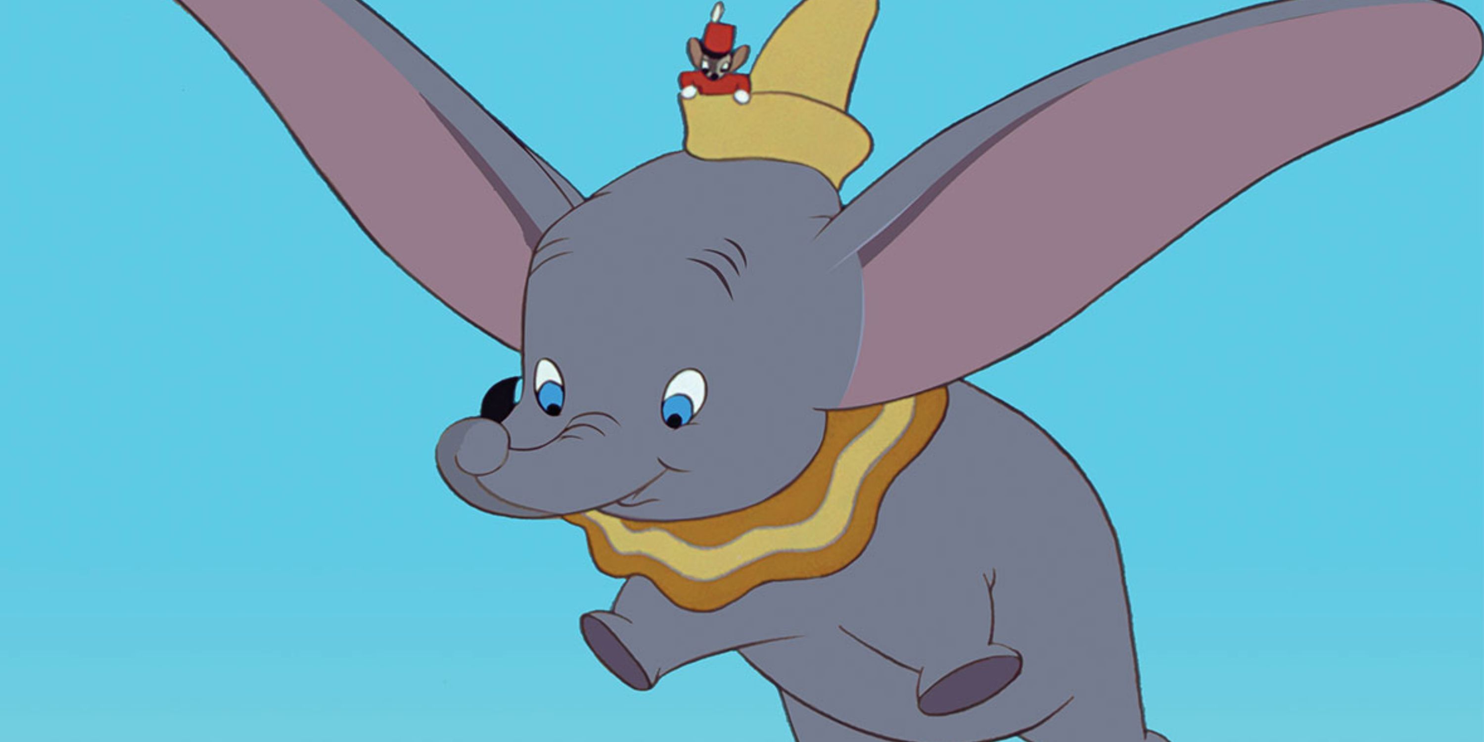 bayi gajah animasi terbang dengan telinga raksasa