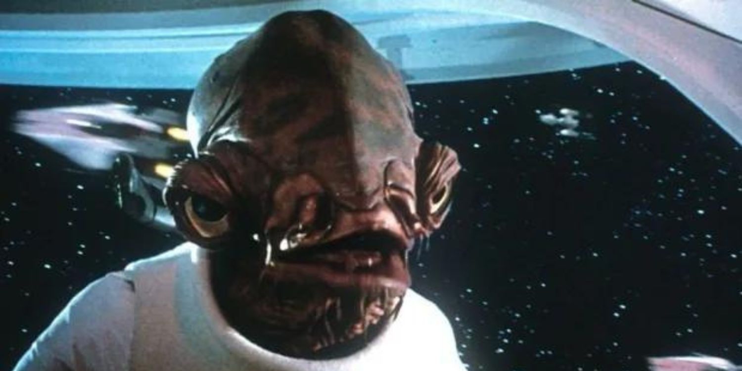 Admiral Ackbar sitting in his ship