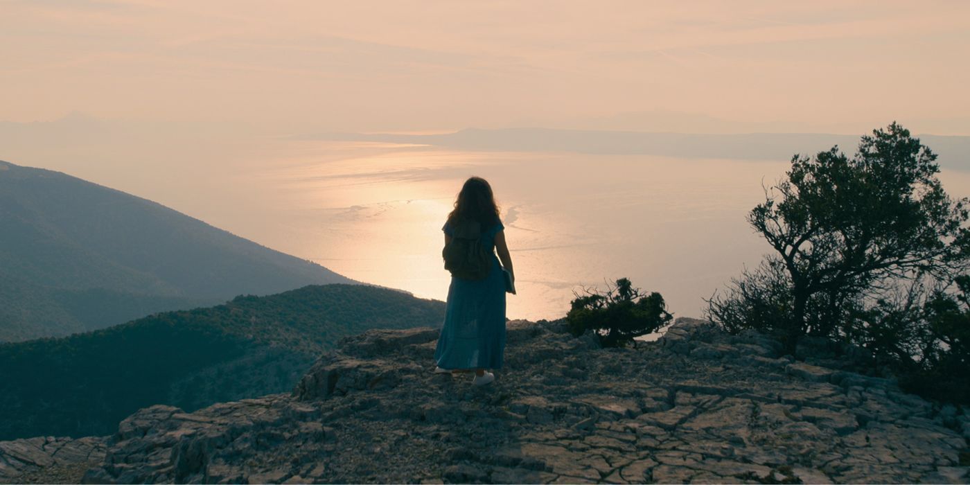 Naomi Krauss in Faraway (2023), looking out at the sea