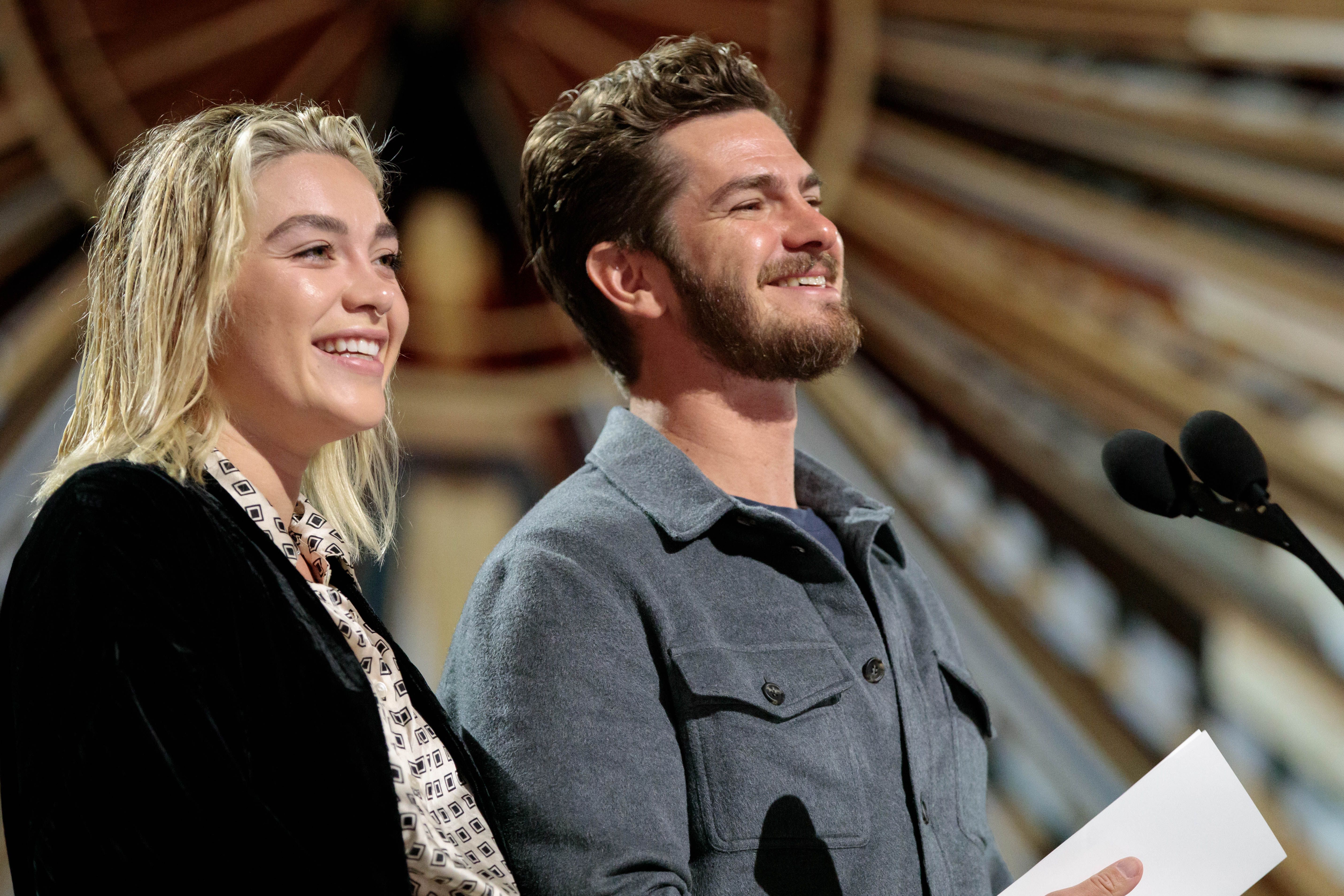 Florence Pugh and Andrew Garfield Oscars rehearsals