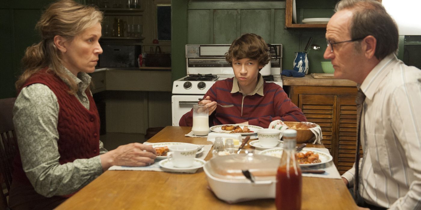 Frances McDormand and Richard Jenkins at the dinner table in Olive Kitteridge