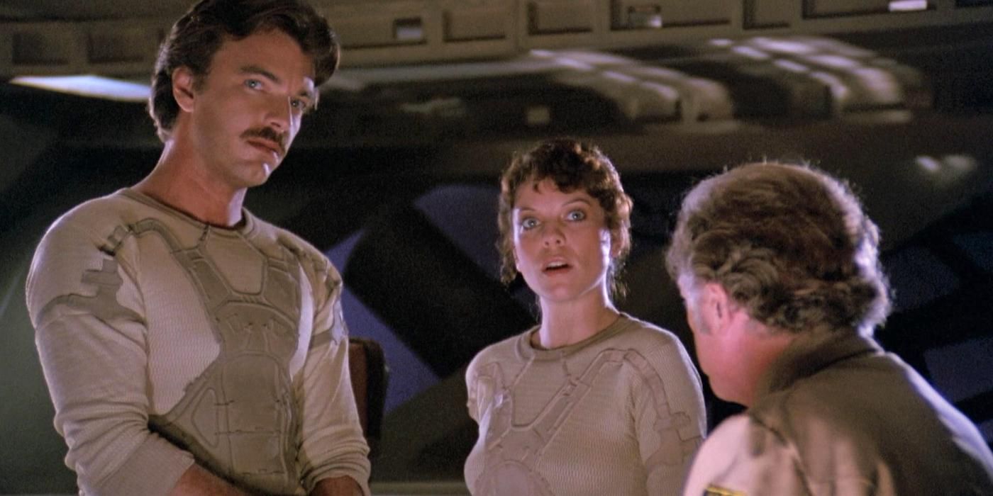 Edward Albert et Erin Moran dans La galaxie de la terreur (1981)