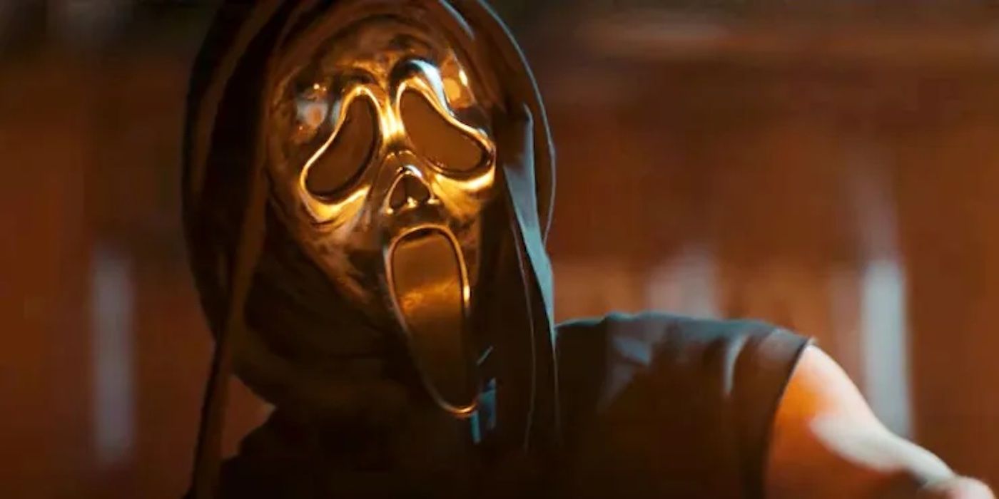 Ghostface with flamethrower in Scream 5