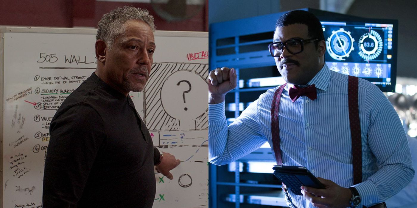 Giancarlo Esposito in Kaleidoscope side-by-side with Tyler Perry as Baxter Stockman in Teenage Mutant Ninja Turtles: Out of the Shadows