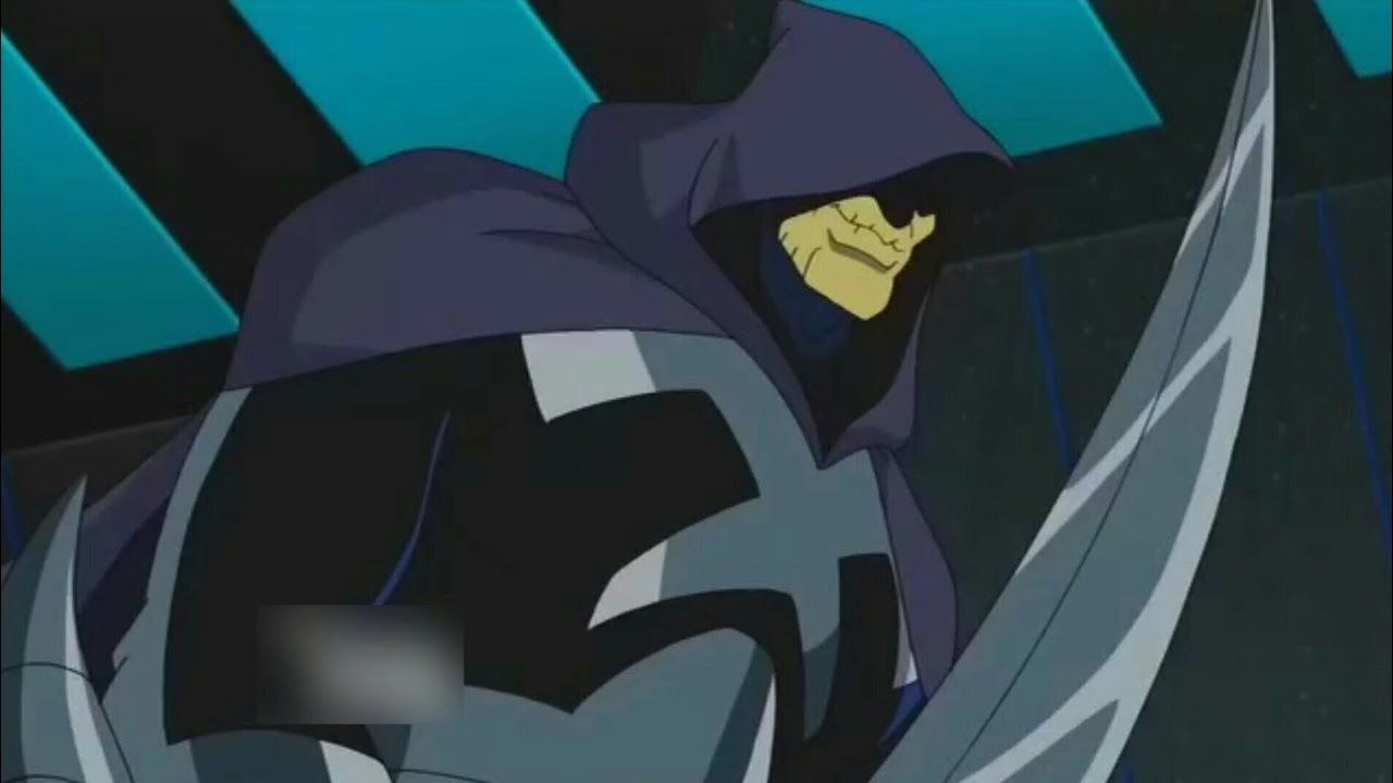 Grim Reaper de Marvel avec un sourire diabolique et sa capuche sur Earths Mightiest Heroes