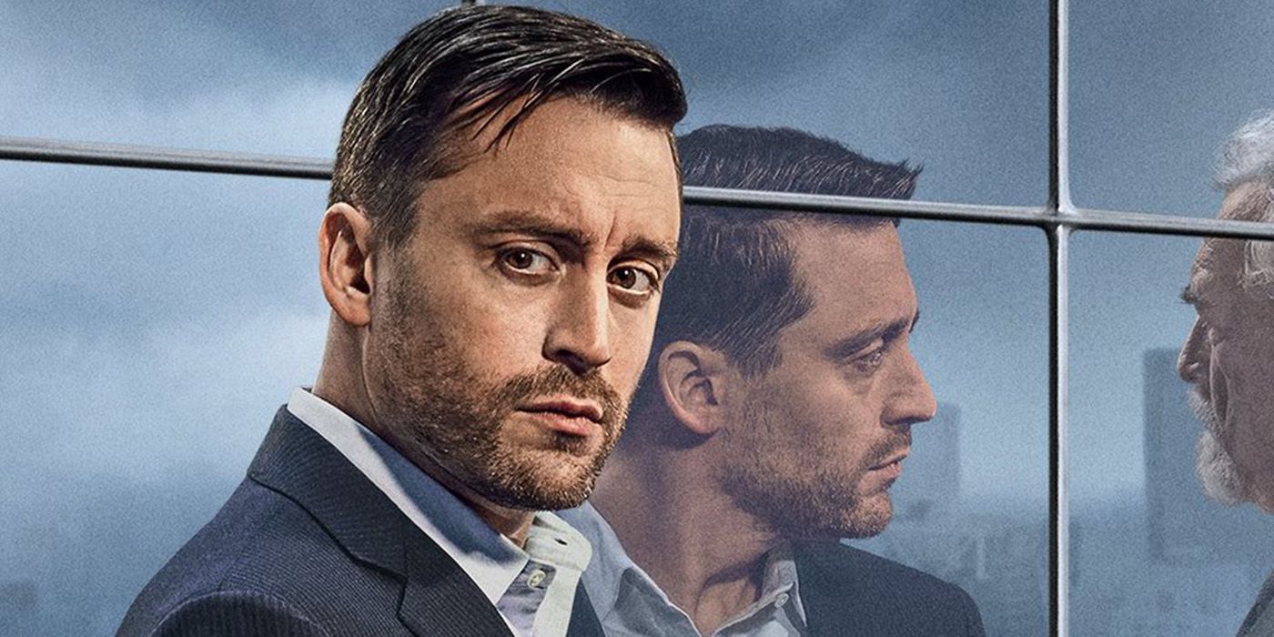 Kieran Culkin dans le rôle de Roman Roy sur une affiche de la saison 4 de Succession