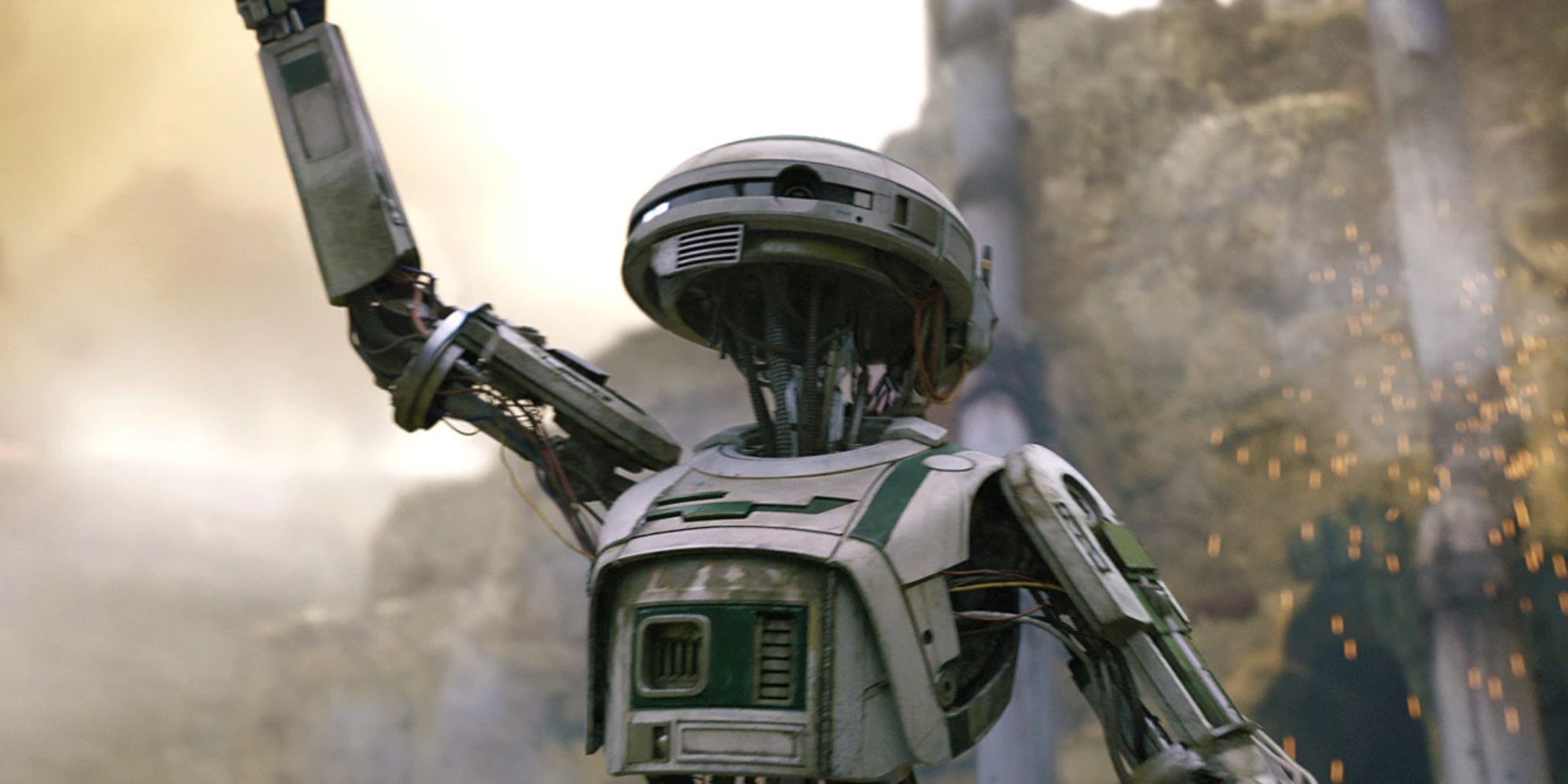 L3-37, voiced by Phoebe Waller-Bridge, takes a stand for her droid companions