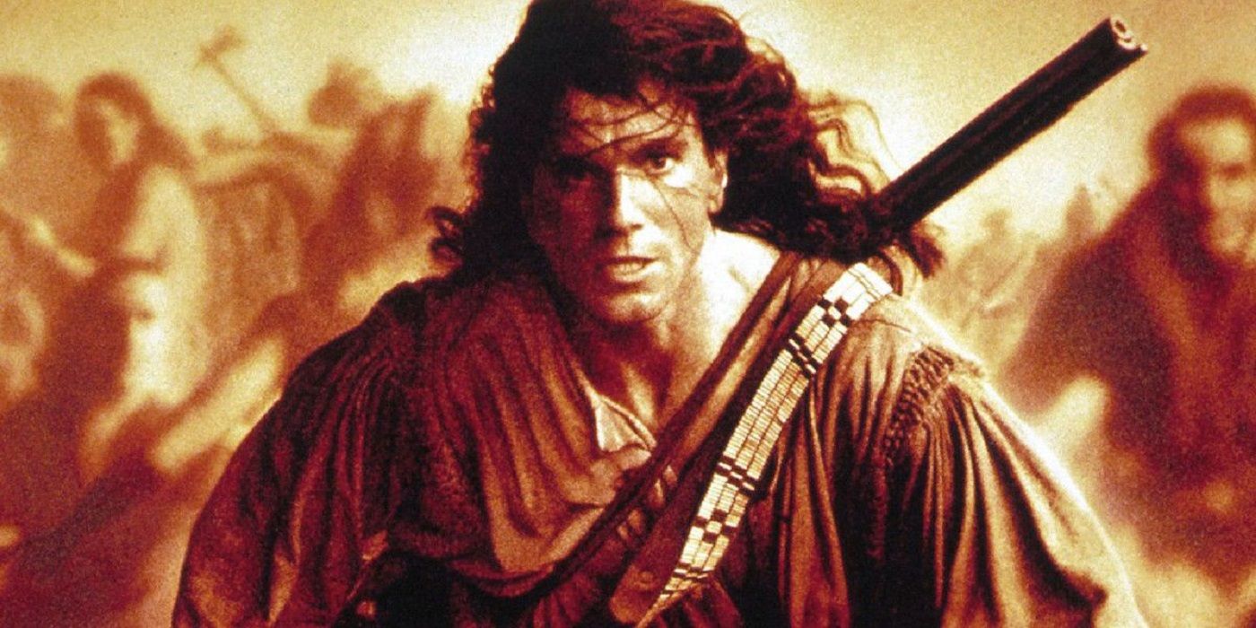Daniel Day Lewis in the last of the mohicans movie poster