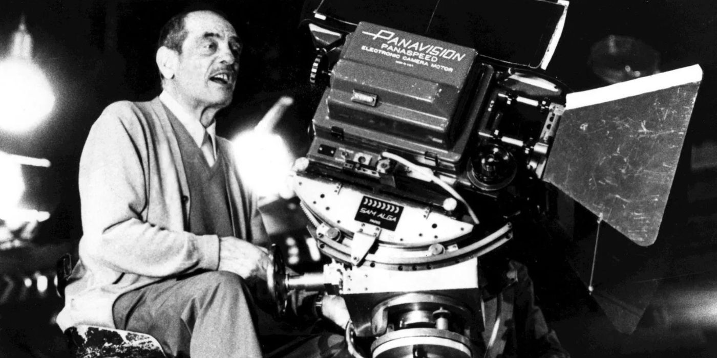 Luis Buñuel directing on set.