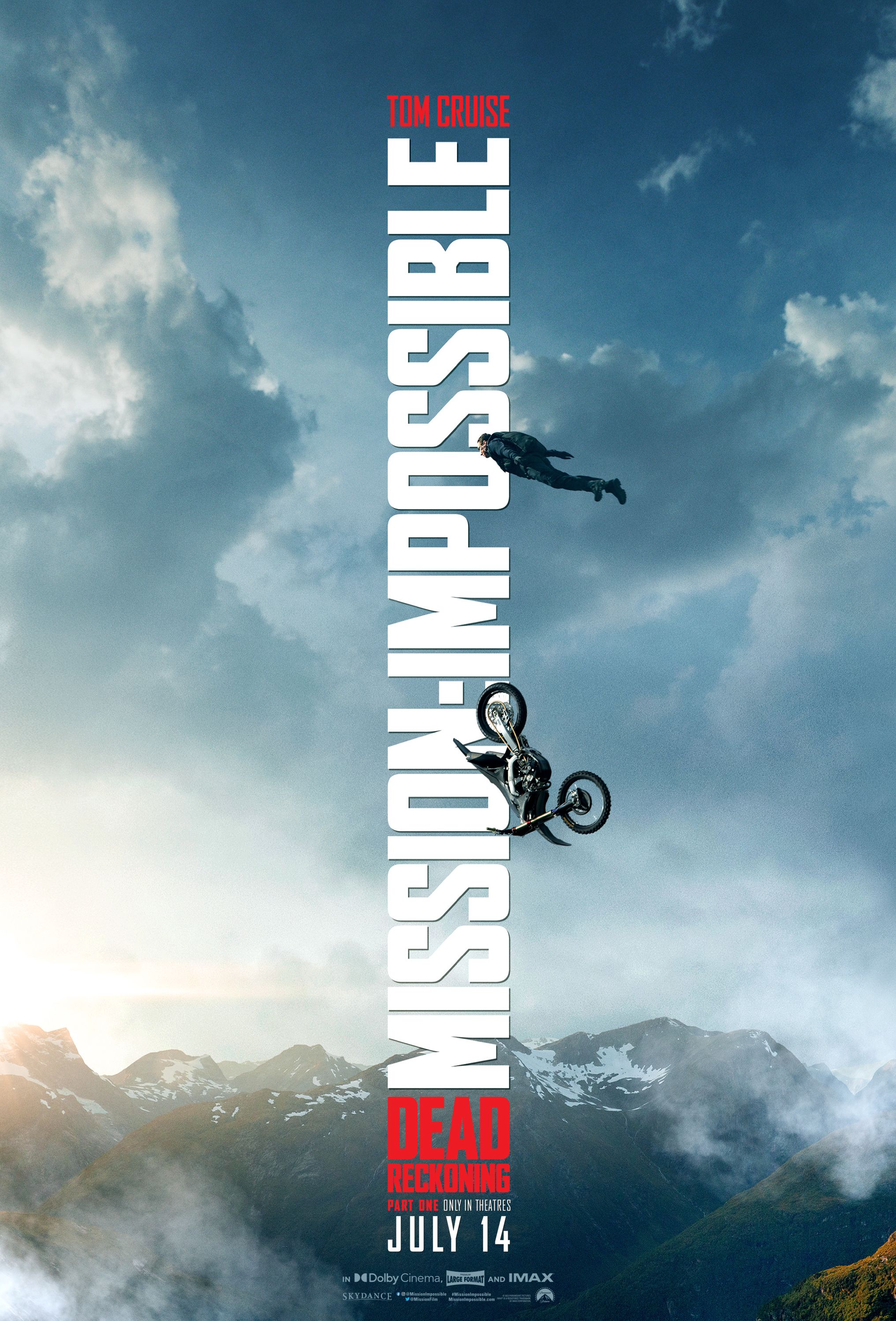 Poster for the first part of Mission Impossible Dead Reckoning