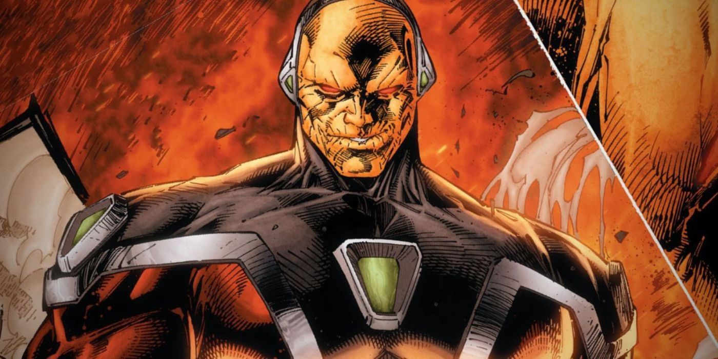 DC Comics' Mongul smiling menacingly