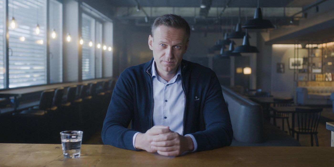 Alexei Navalny being interviewed in Navalny documentary