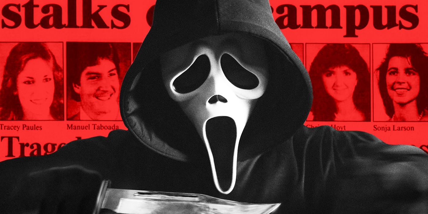 Custom Image of Scream's Ghostface with a newspaper article as background