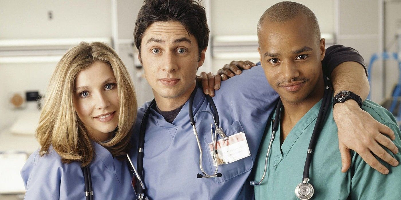 سارة تشالك وزاك براف ودونالد فيسون في فيلم Scrubs