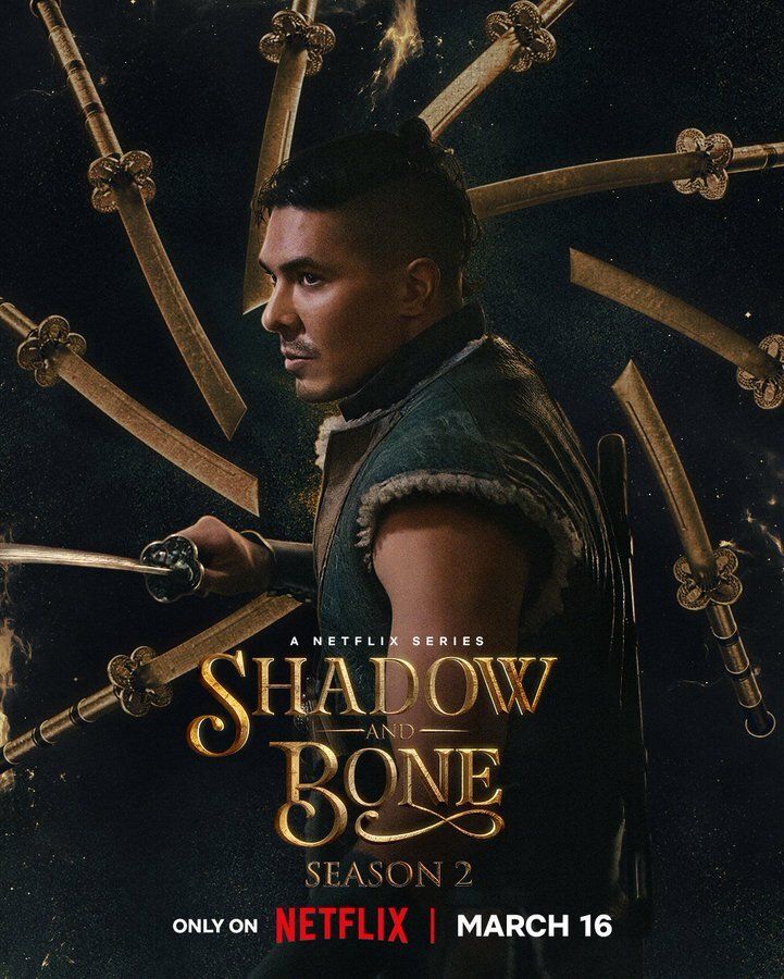 Lewis como Ten Tullia en el póster del personaje de Shadow and Bone Season 2