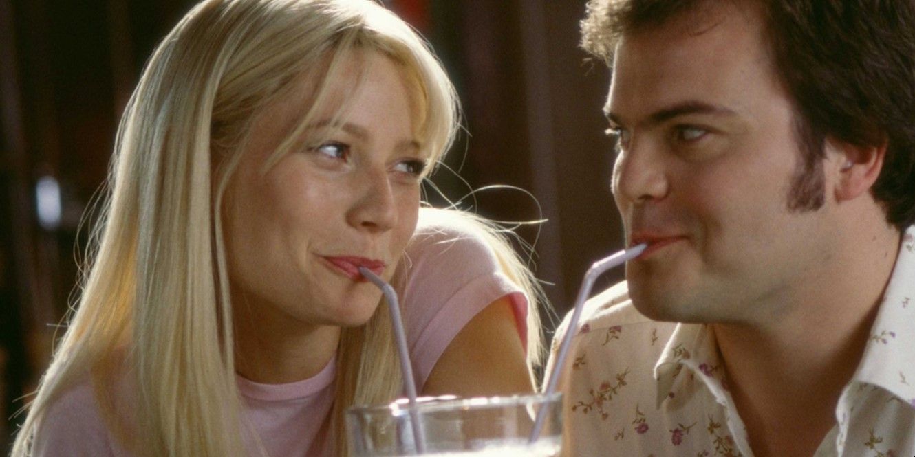 Gwyneth Paltrow and Jack Black as Rosemary Shanahan and Hal Larson in Shallow Hal