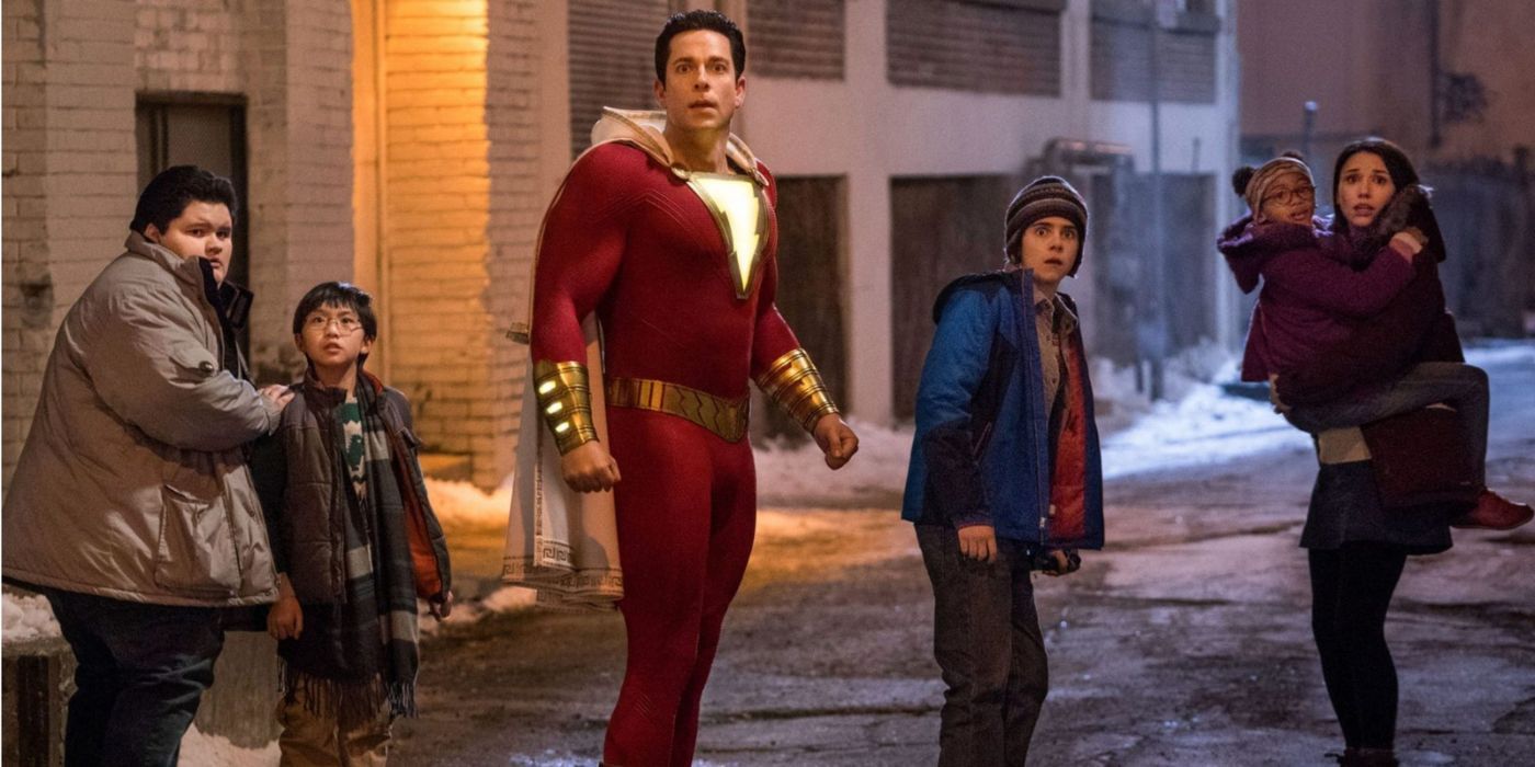 Zachary Levi and Jack Dylan Grazer as Shazam and Eddie in Shazam