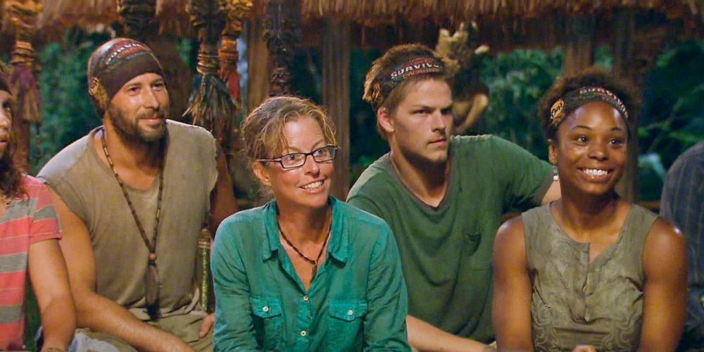 Castaways at tribal council in 'Survivor: Cagayan - Brawns vs Brains vs Beauty'