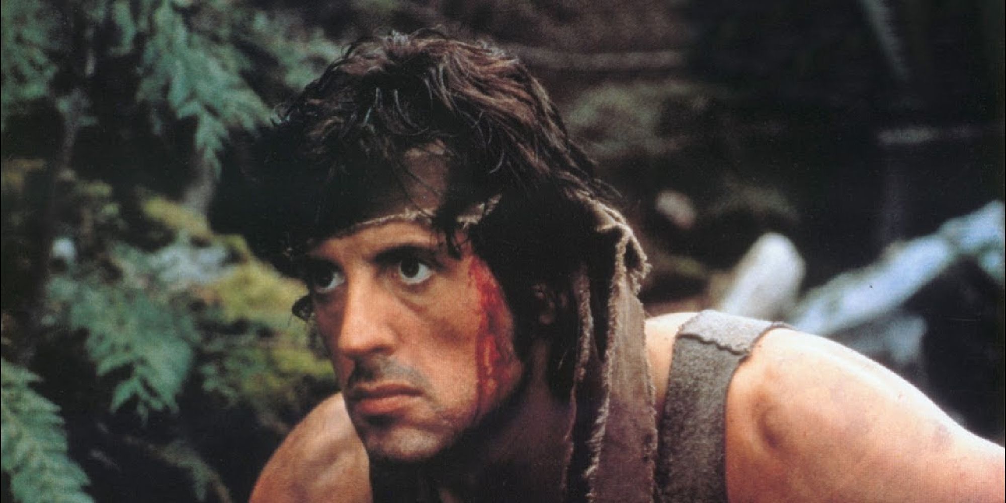 Sylvester Stallone dans le rôle de Rambo dans First Blood.