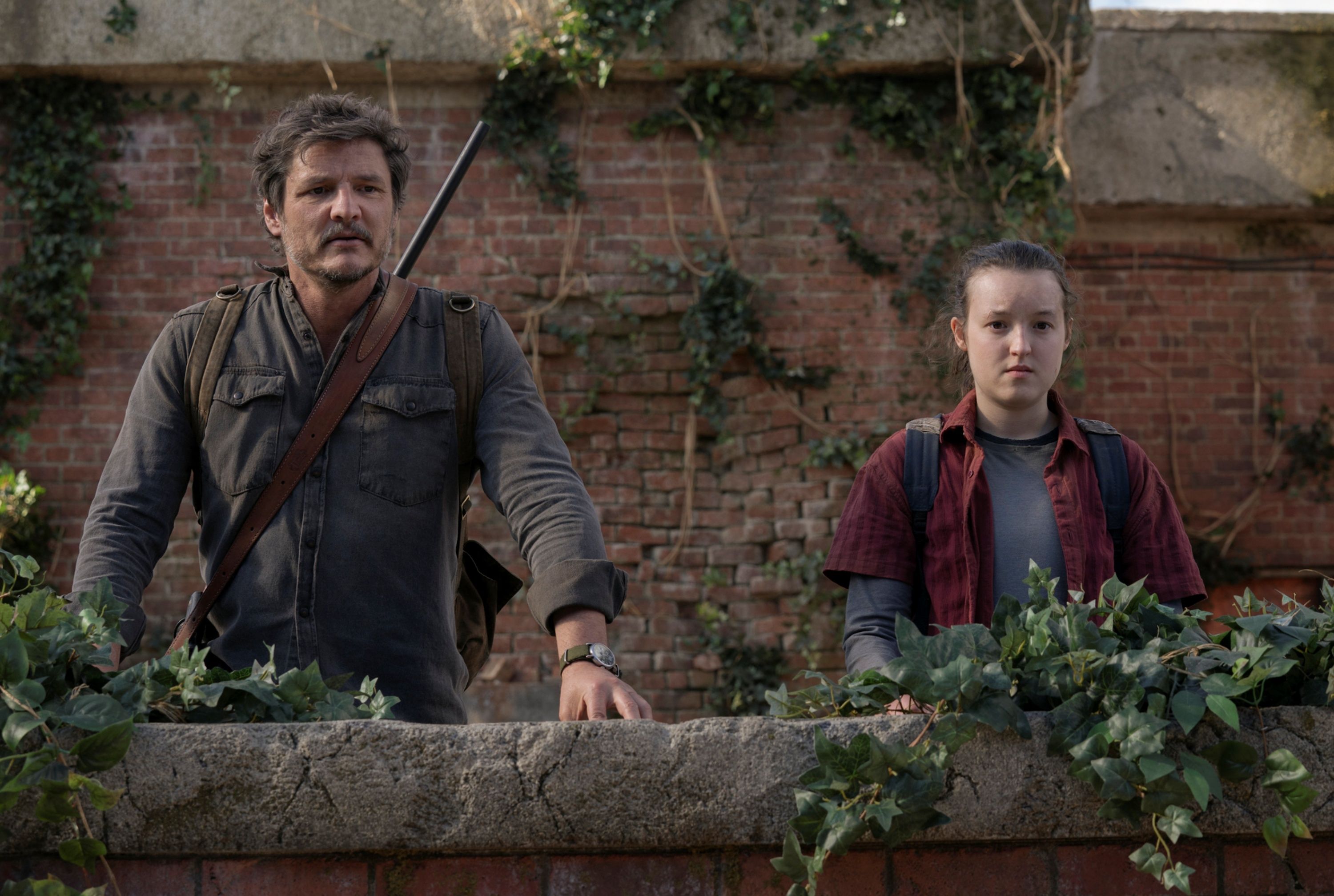 Pedro Pascal as Joel and Bella Ramsey as Ellie in Season 1 Episode 9 of The Last of Us
