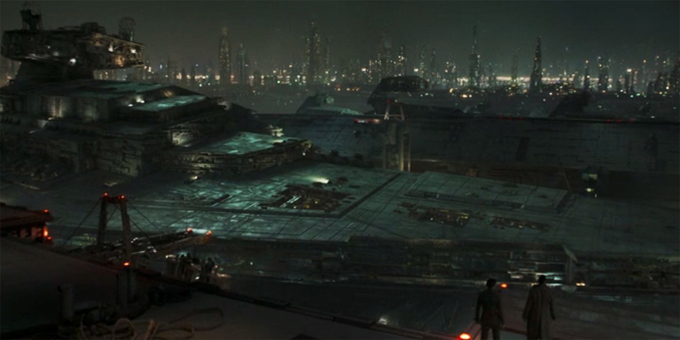 An old Imperial star destroyer in The Mandalorian Season 3 Episode 3