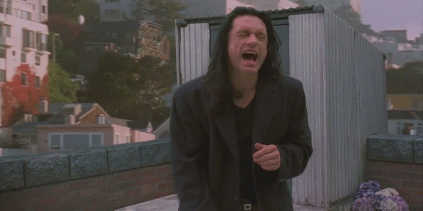 Tommy Wiseau yelling in the cult classic The Room