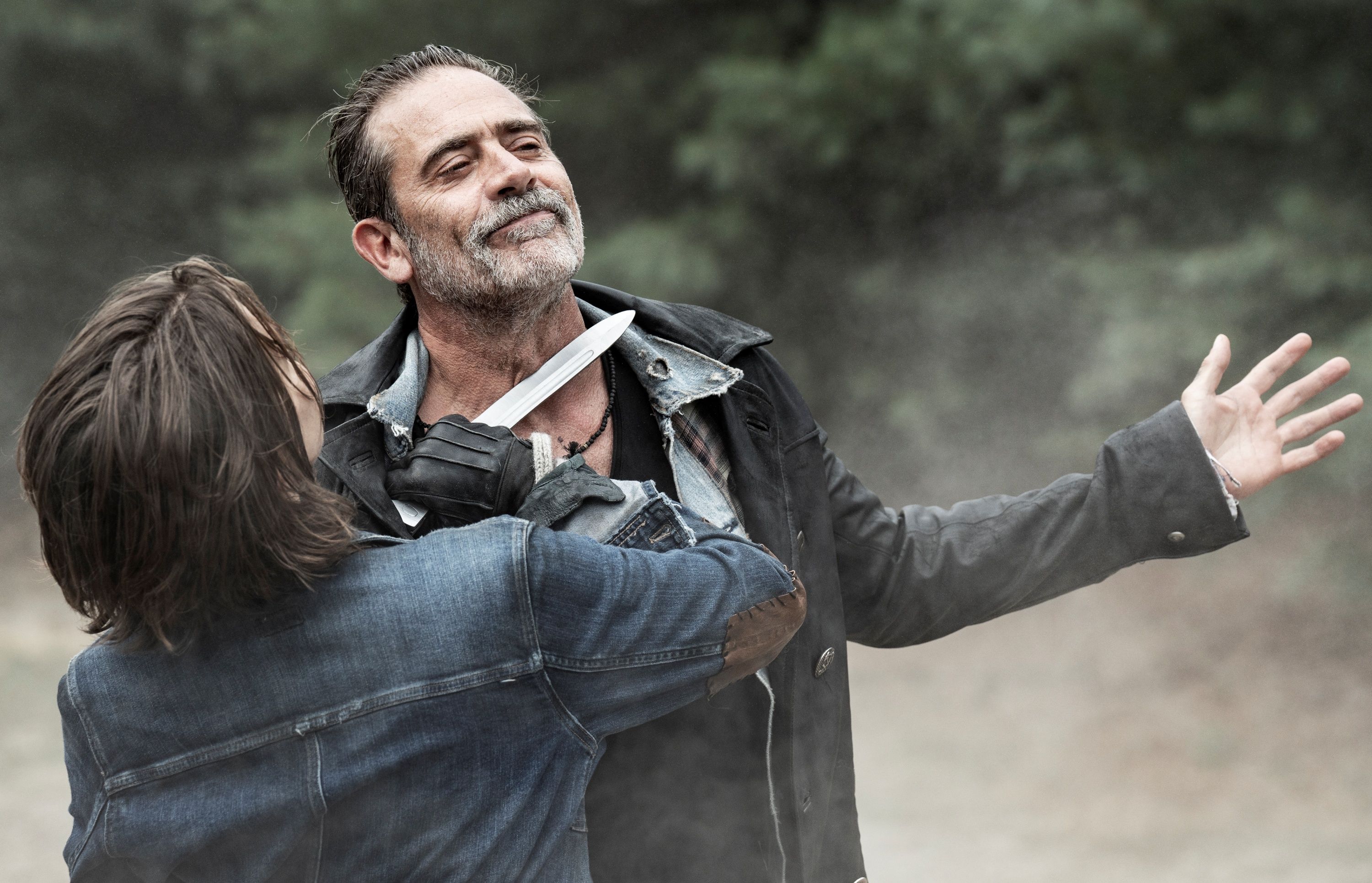 Jeffrey Dean Morgan as Negan and Lauren Cohan as Maggie in The Walking Dead: Dead City