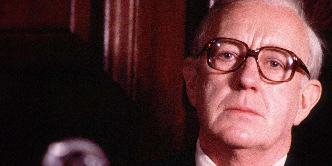 Alec Guinness as George Smiley in Tinker Tailor Soldier Spy
