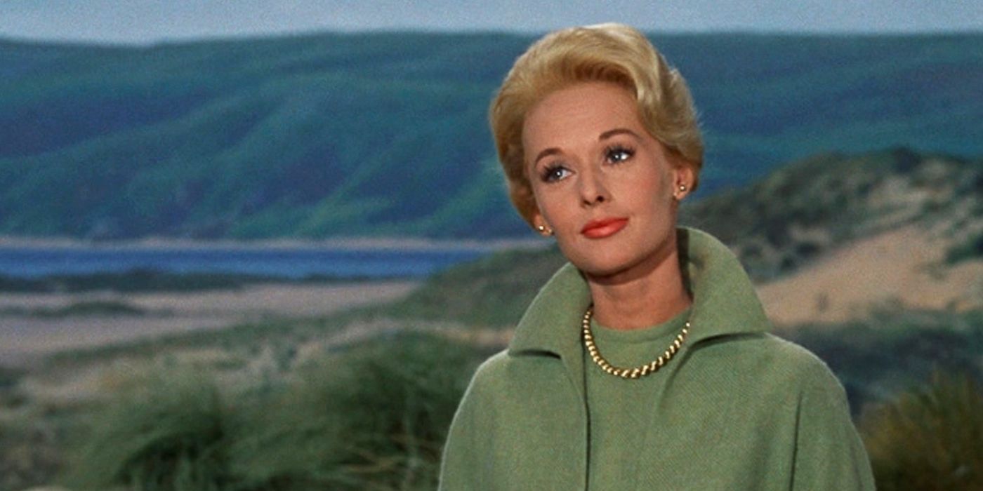 Tippi Hedren dans le rôle de Melanie dans Les Oiseaux d'Alfred Hitchcock