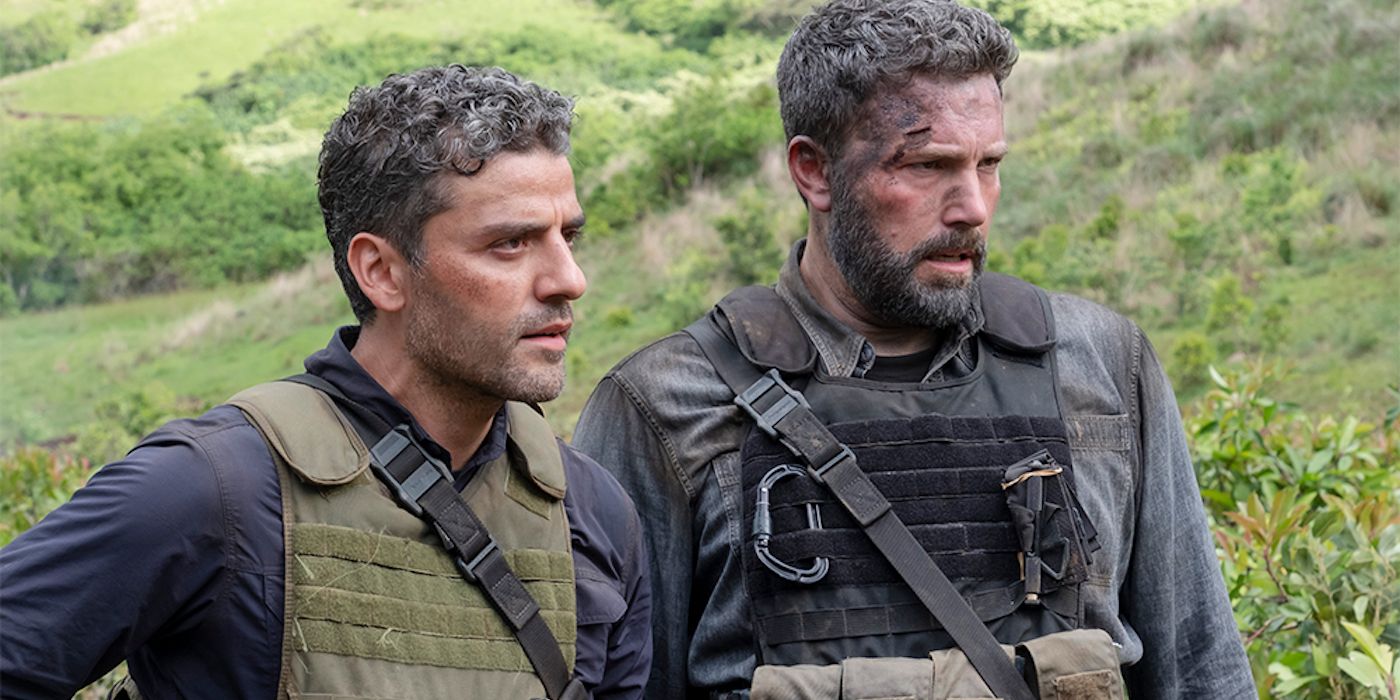 Oscar Isaac and Ben Affleck in Triple Frontier (2019)