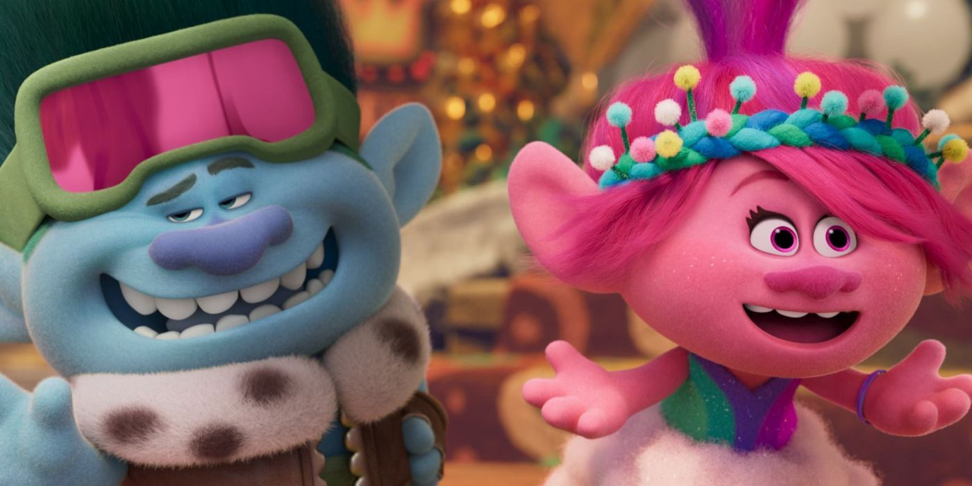 John Dory and Poppy, voiced by Eric Andre and Anna Kendrick in Trolls Band Together