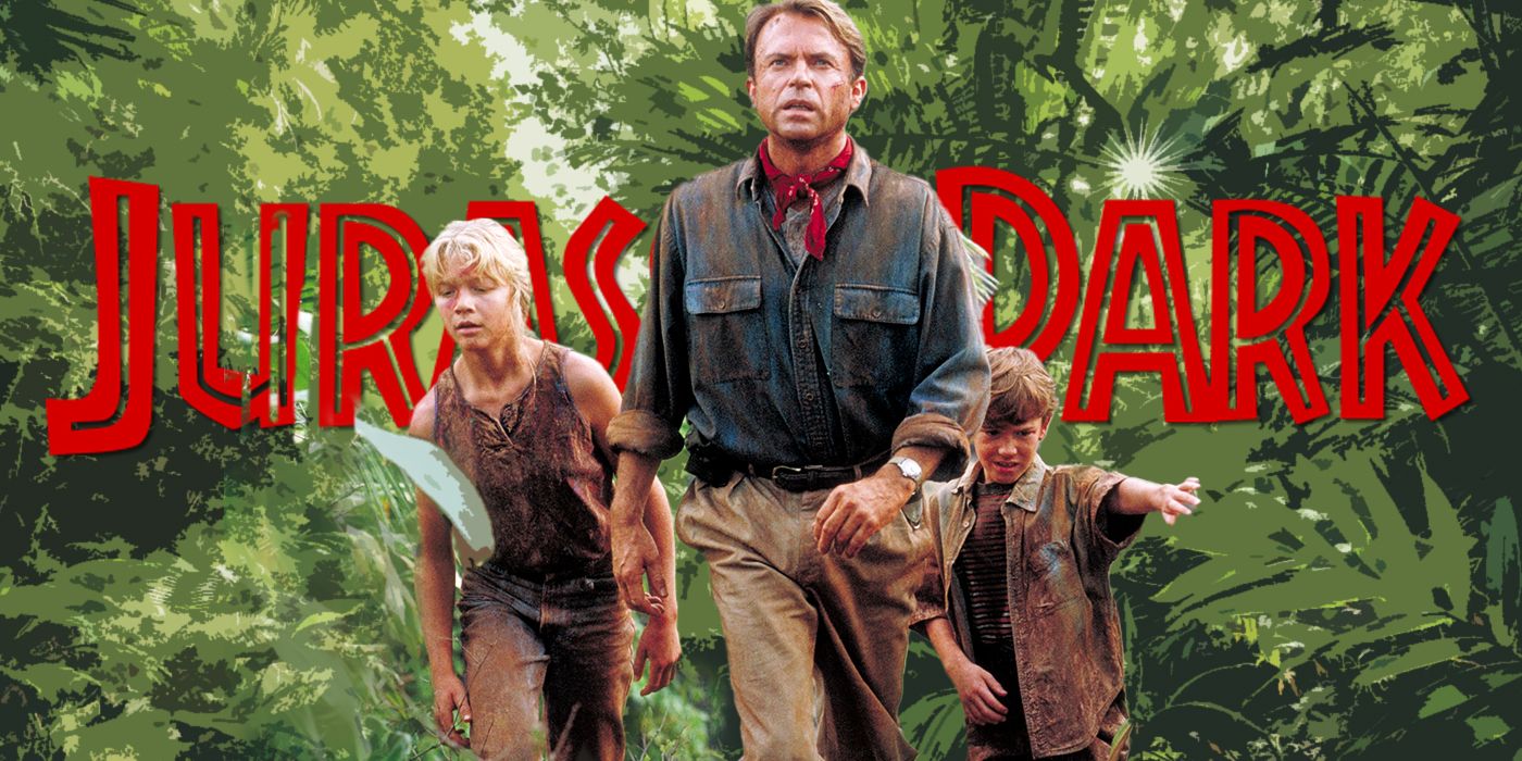 Custom Image of Sam Neill, Ariana Richards, and Joseph Mazzello walking through the forest with the words 