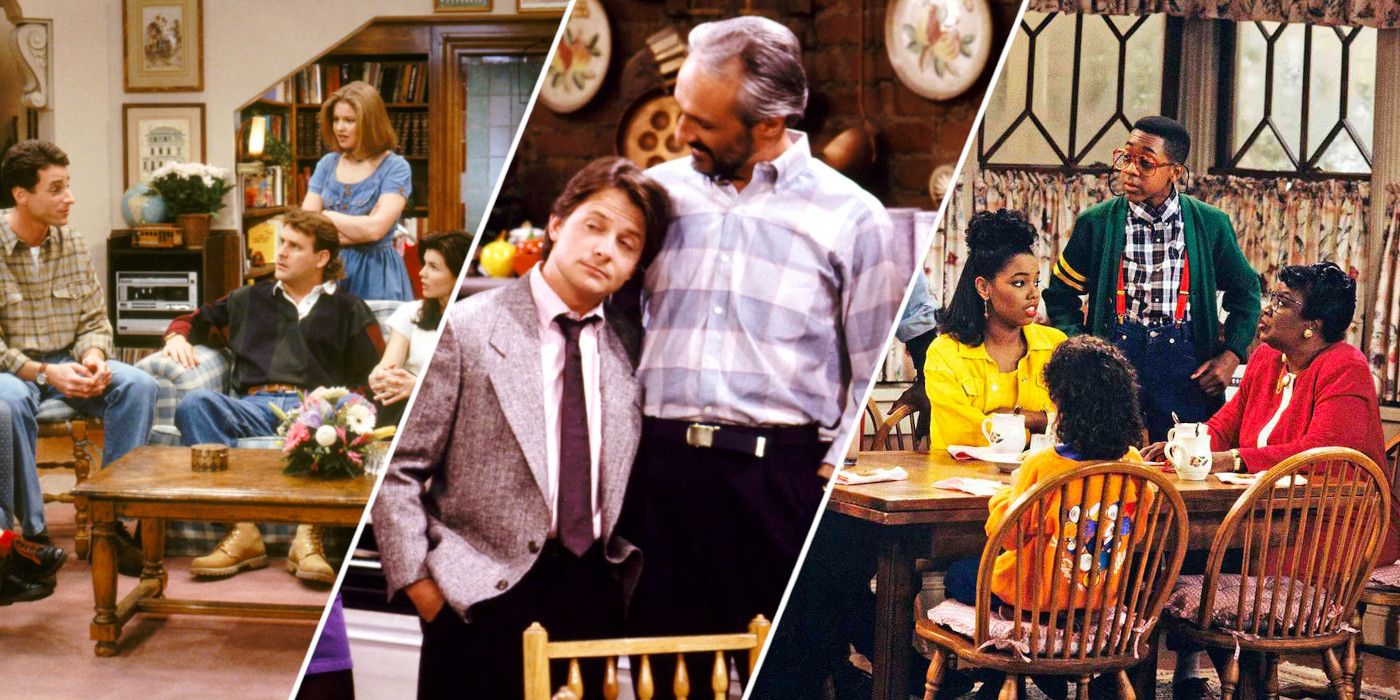 80s families from the sitcoms Full House, Family Ties, and Family Matters-1