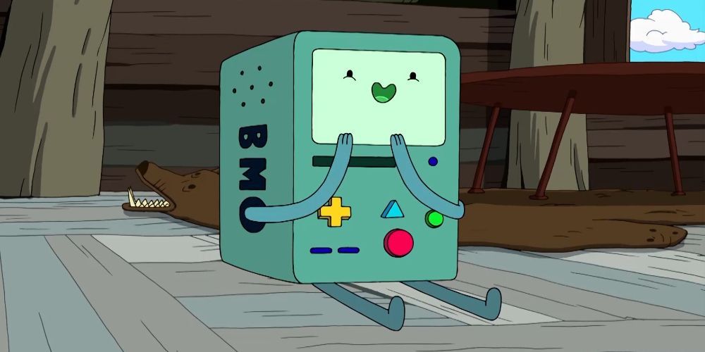 BMO is so happy their mouth became a heart