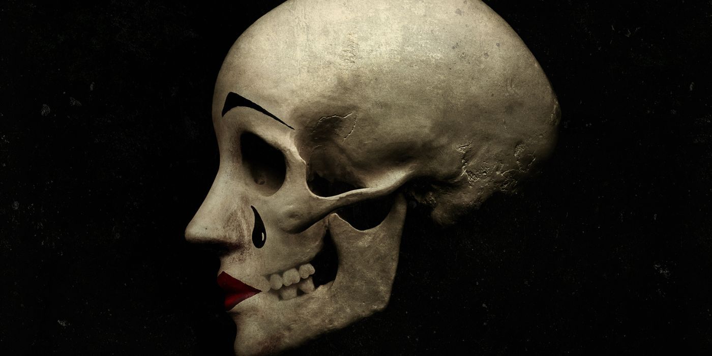A skull on the poster for A Haunting in Venice