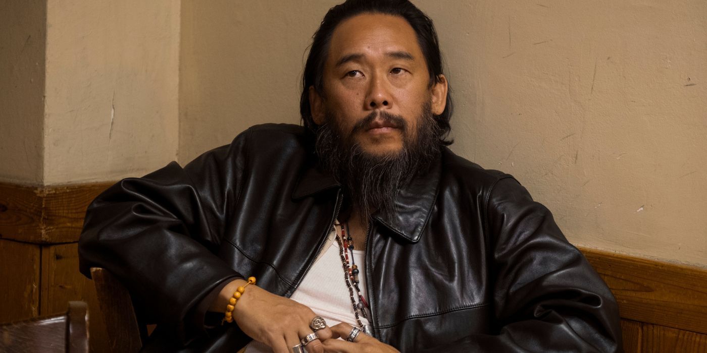 David Choe sitting down as Isaac in Beef