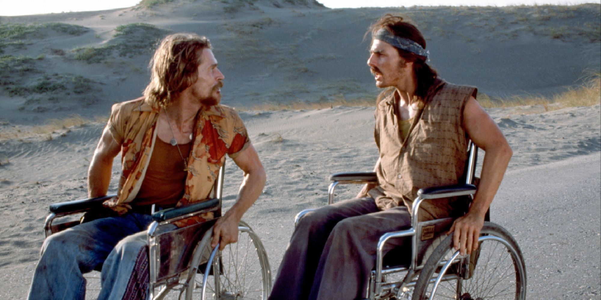 Ron Kovin and another wheelchair user in Born on the Fourth of July - 1989