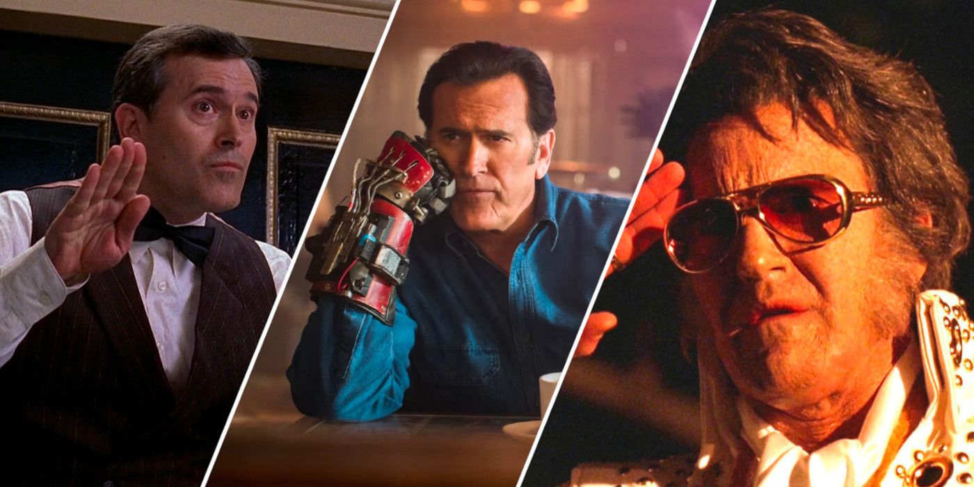 Bruce Campbell in the Spider-Man movie, Ash vs Evil Dead, and Bubba Ho Tep