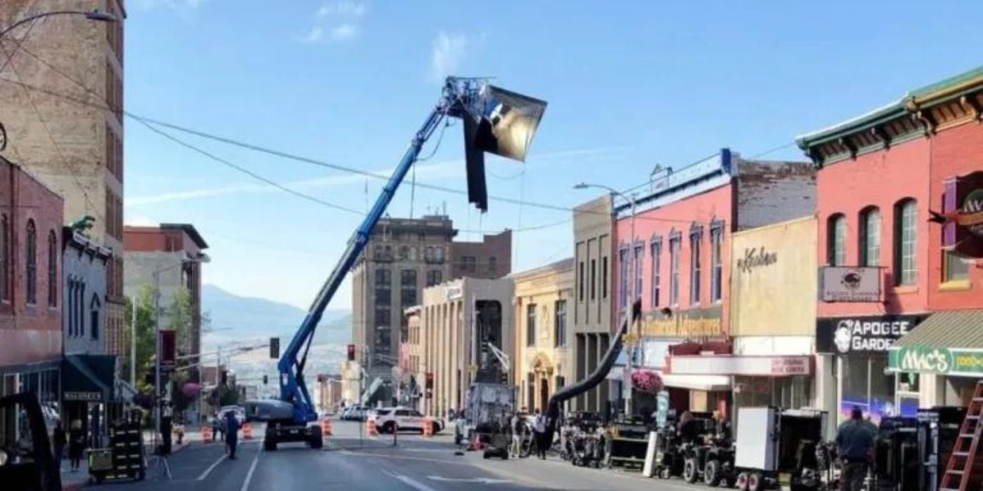 Filming 1923 in Butte, Montana