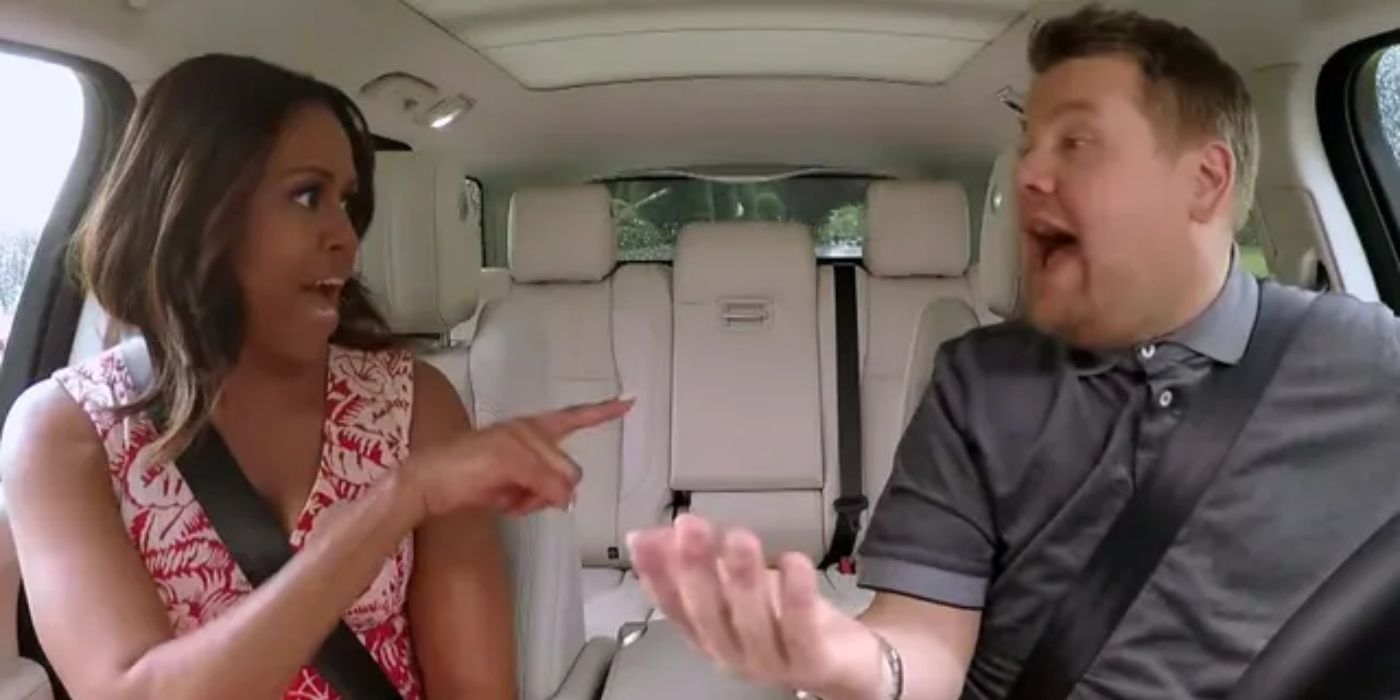 Michelle Obama sings with James Corden on an episode of Carpool Karaoke 
