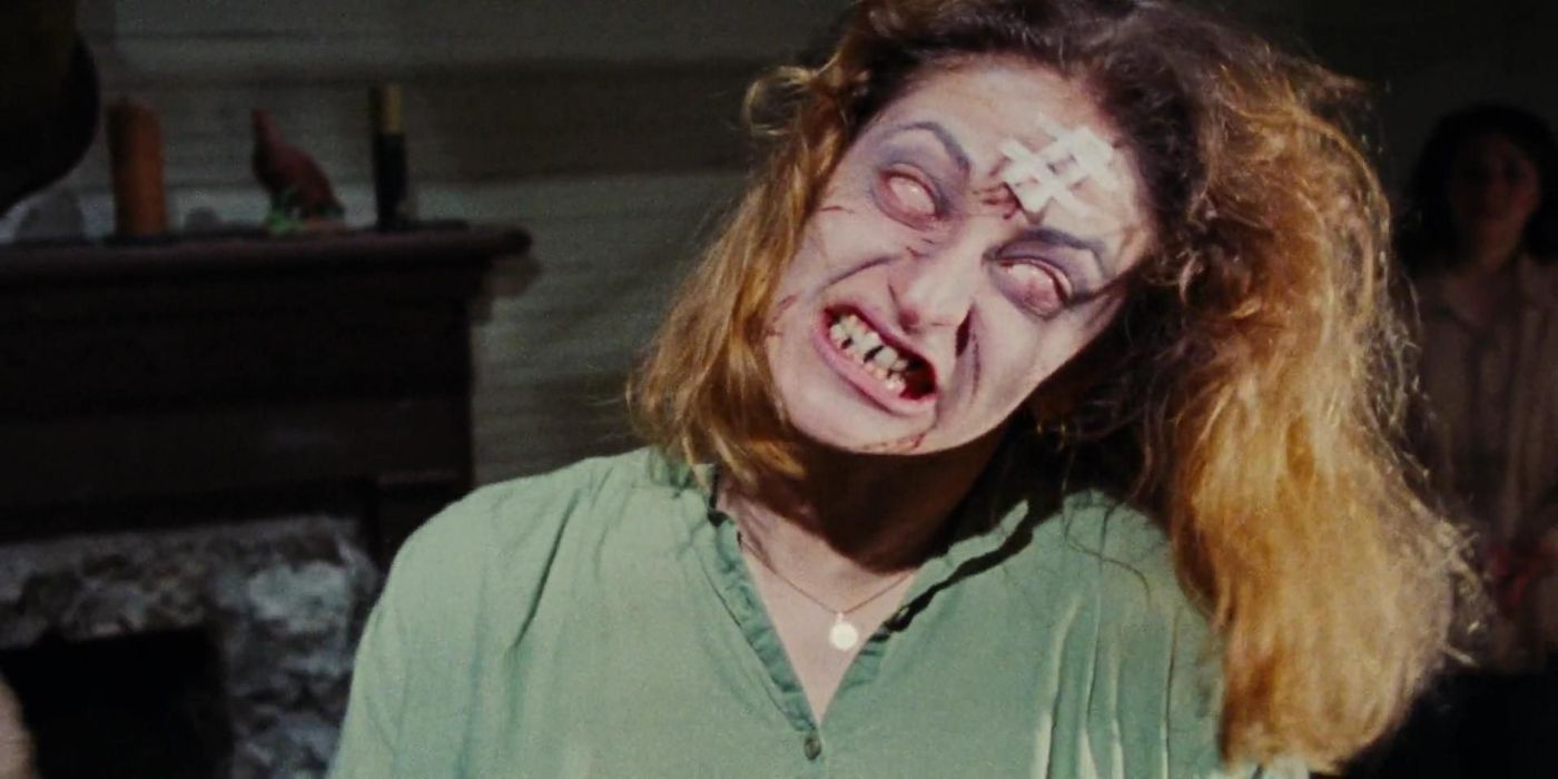 Ellen Sandweiss dans le rôle de Cheryl dans The Evil Dead (1981)