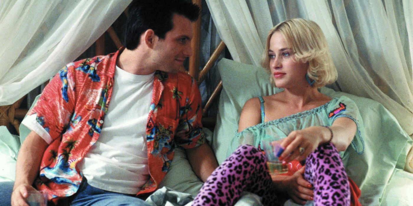 Christian Slater and Patricia Arquette as Clarence and Alabama in bed together in True Romance