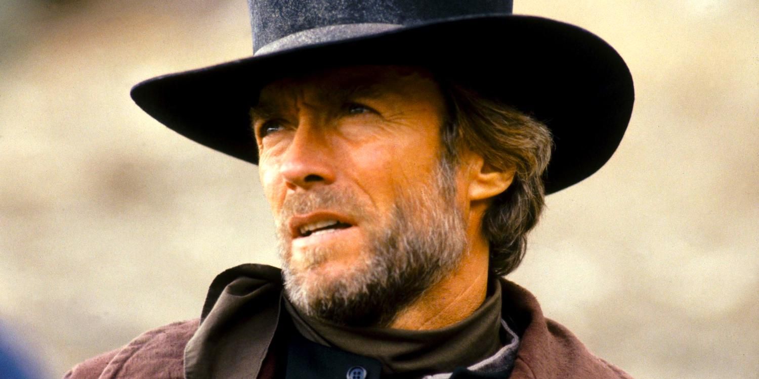 Preacher looking to the distance in Pale Rider