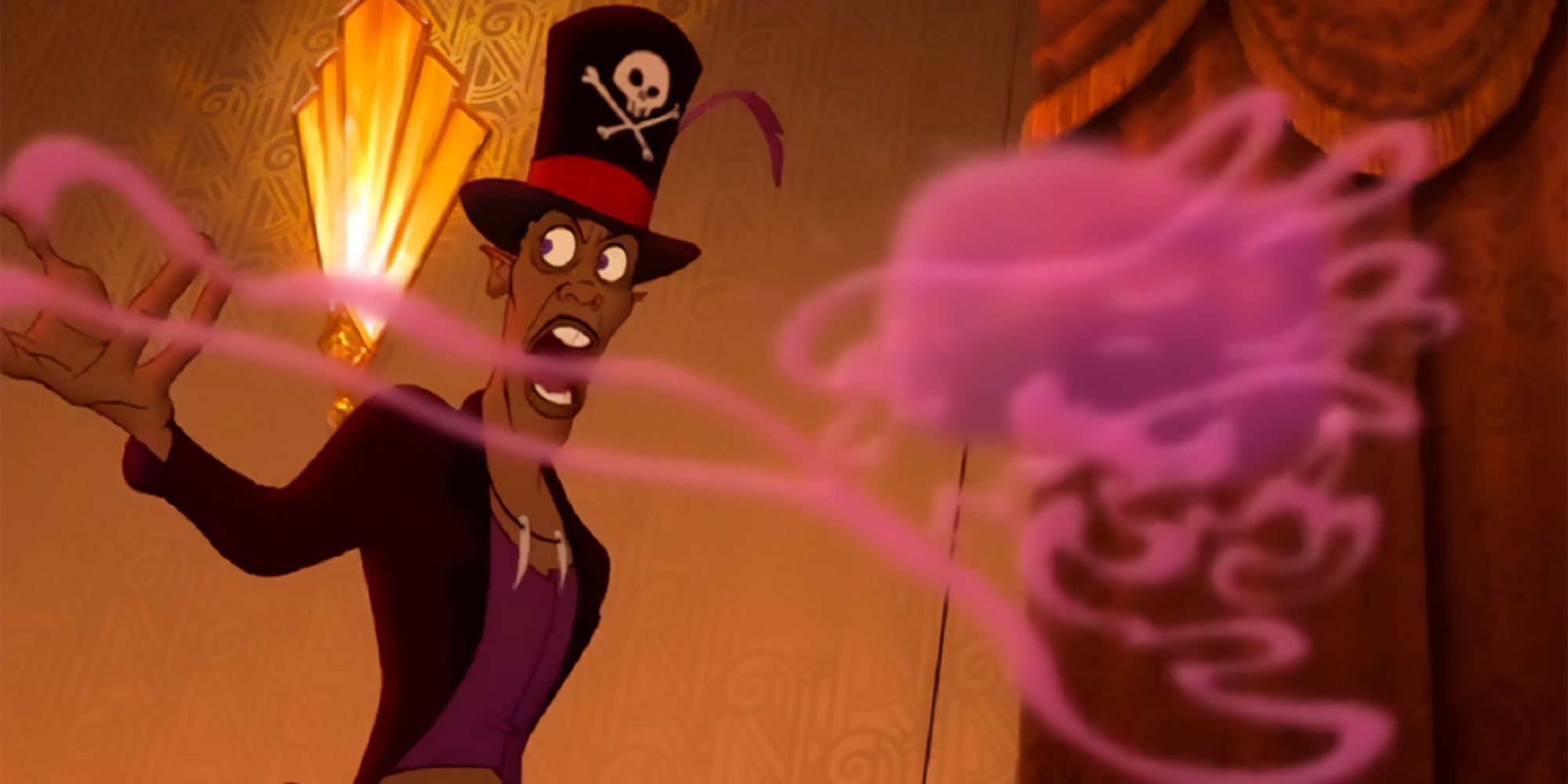 Doctor Facilier using his magic in The Princess and the Frog