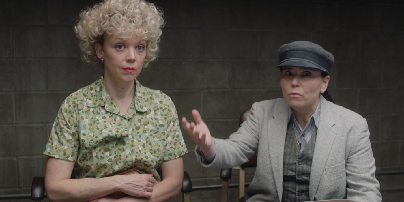 Tessie and Susie talking in The Marvelous Mrs. Maisel
