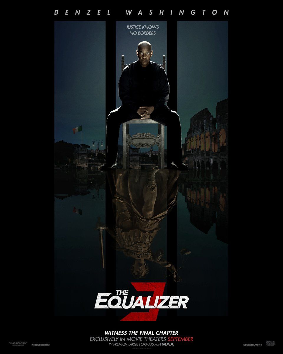 Denzel Washington on the poster for The Equalizer 3