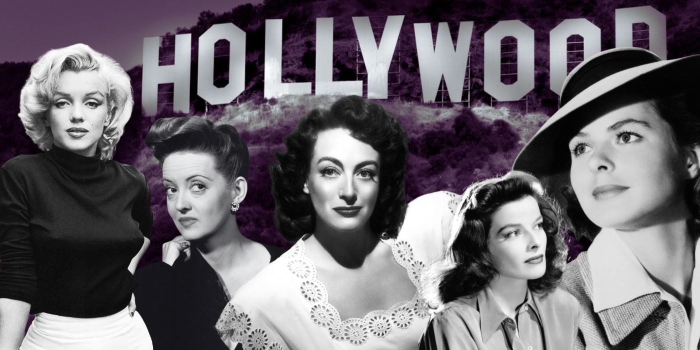 Blended image showing female Icons from Classic Hollywood