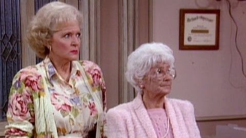 Betty White as Rose and Estelle Getty as Sophia in the 