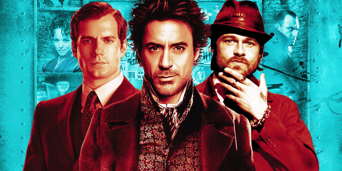 Blended image showing characters from The Man from UNCLE, Sherlock Holmes, and Snatch.