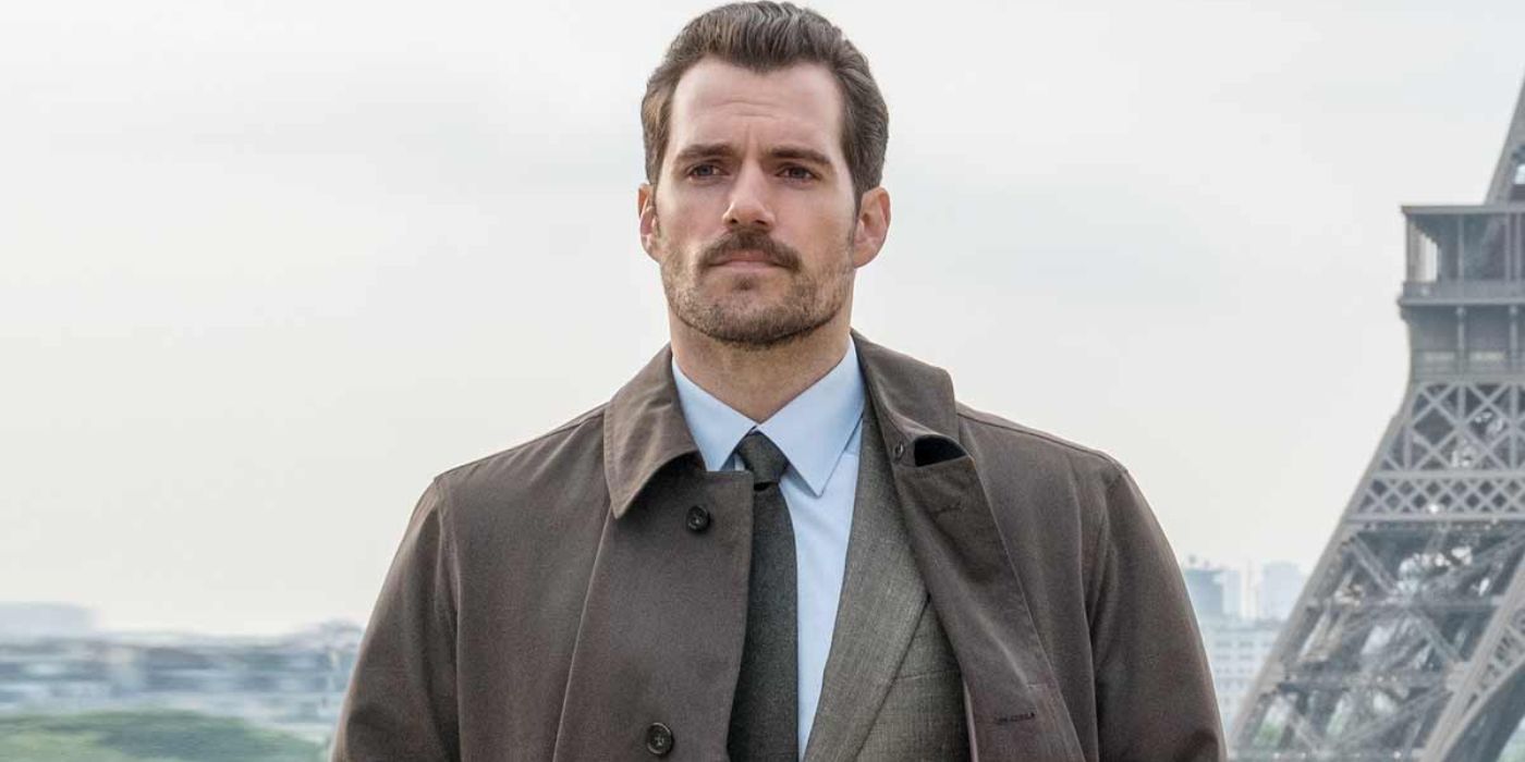 Henry Cavill's August Walker walking away from the Eiffel Tower in Mission: Impossible - Fallout